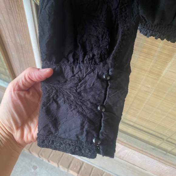 Ultra Pink Black Textured Blouse - Picture 4 of 8